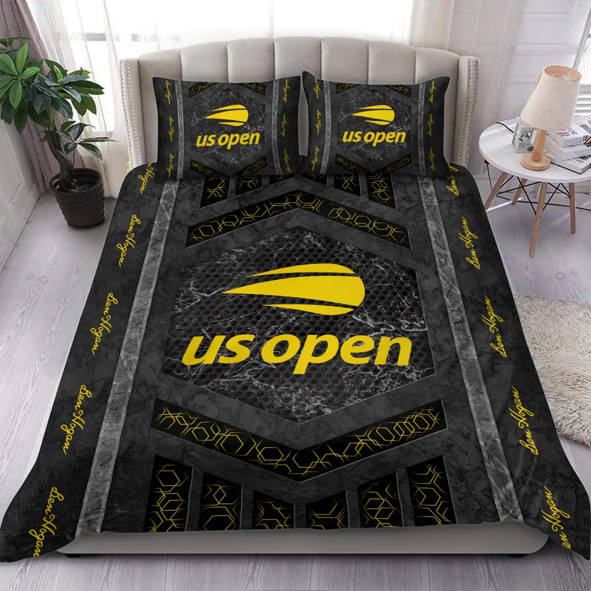 U.S. Open Tournament Ben Hogan Brand Exclusive Logo All Over Prints BLUSO231024A01BHSJT - Bedding Set