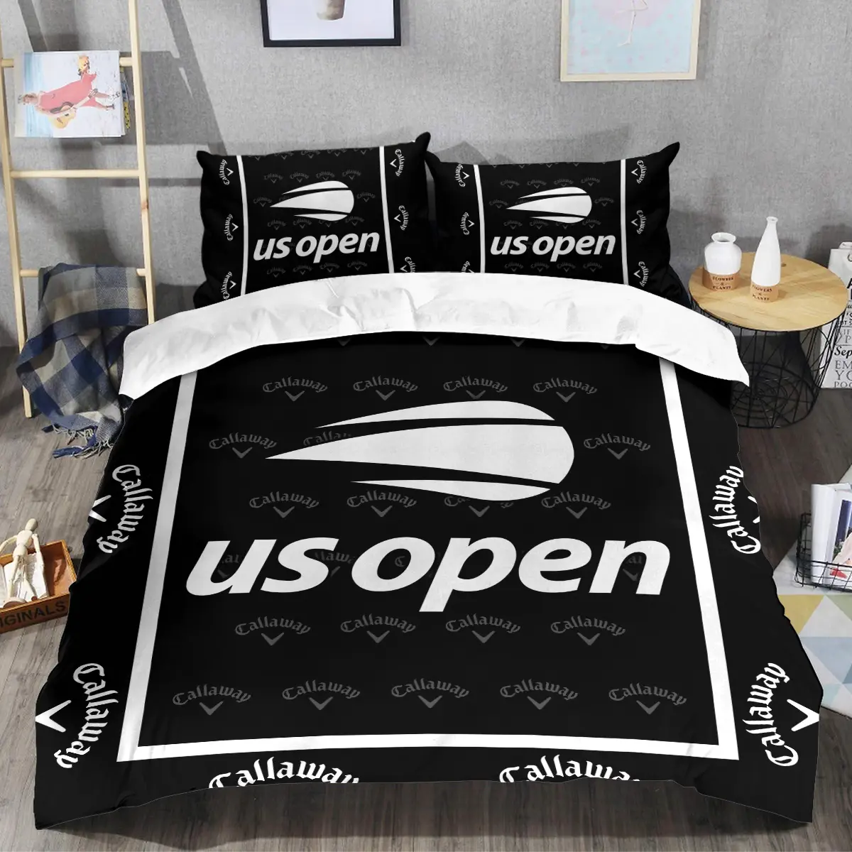 U.S. Open Tournament Callaway Brand Exclusive Logo All Over Prints BLUSO221024A01CLWSJT - Bedding Set