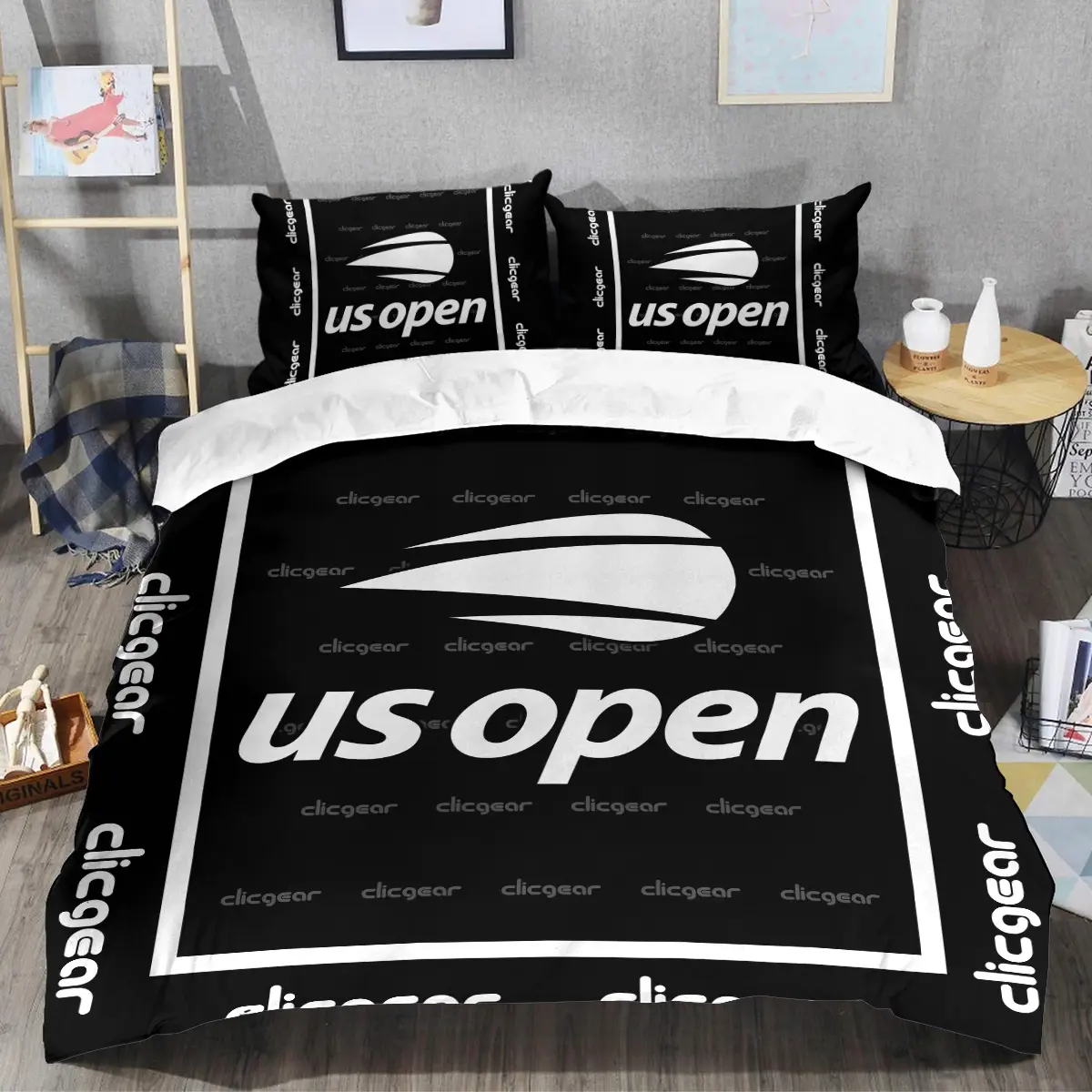 U.S. Open Tournament Clicgear Brand Exclusive Logo All Over Prints BLUSO221024A01CLISJT - Bedding Set