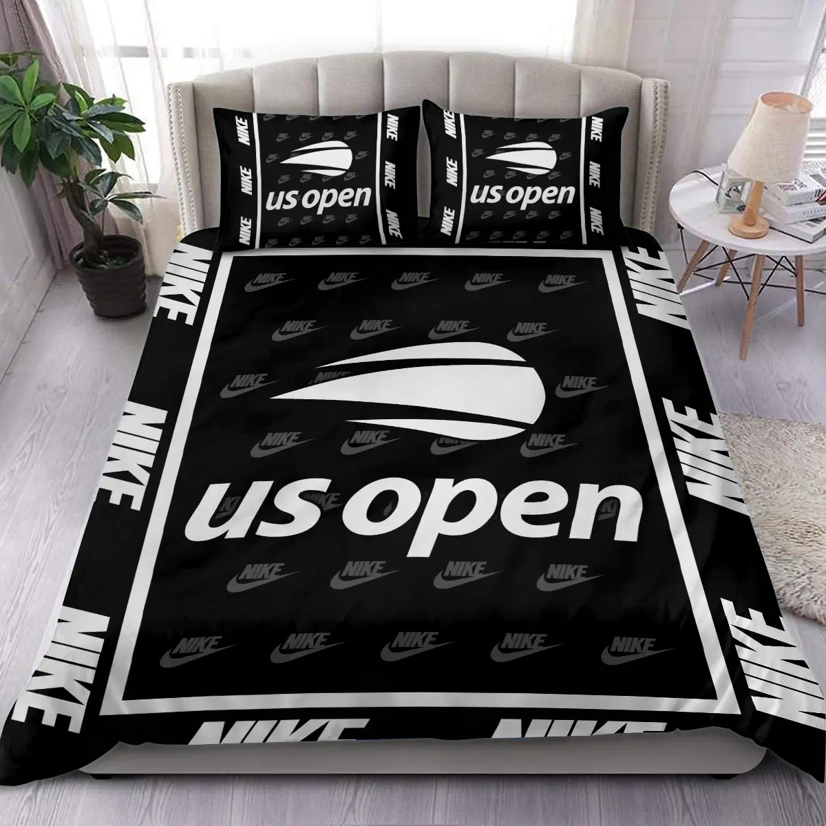 U.S. Open Tournament Nike Brand Exclusive Logo All Over Prints BLUSO221024A01NKSJT - Bedding Set