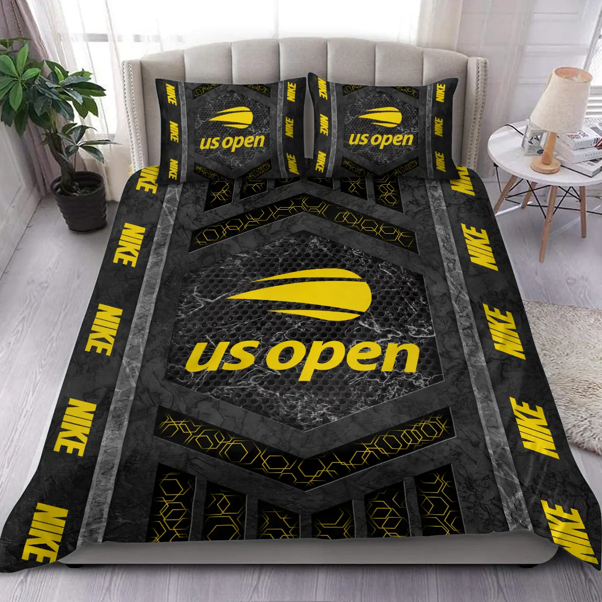 U.S. Open Tournament Nike Brand Exclusive Logo All Over Prints BLUSO231024A01NKSJT - Bedding Set