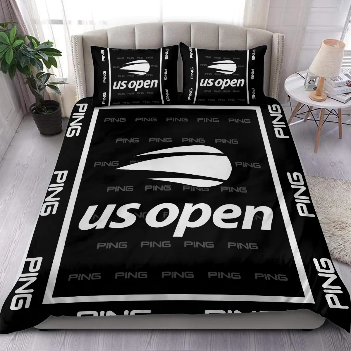 U.S. Open Tournament Ping Brand Exclusive Logo All Over Prints BLUSO221024A01PISJT - Bedding Set