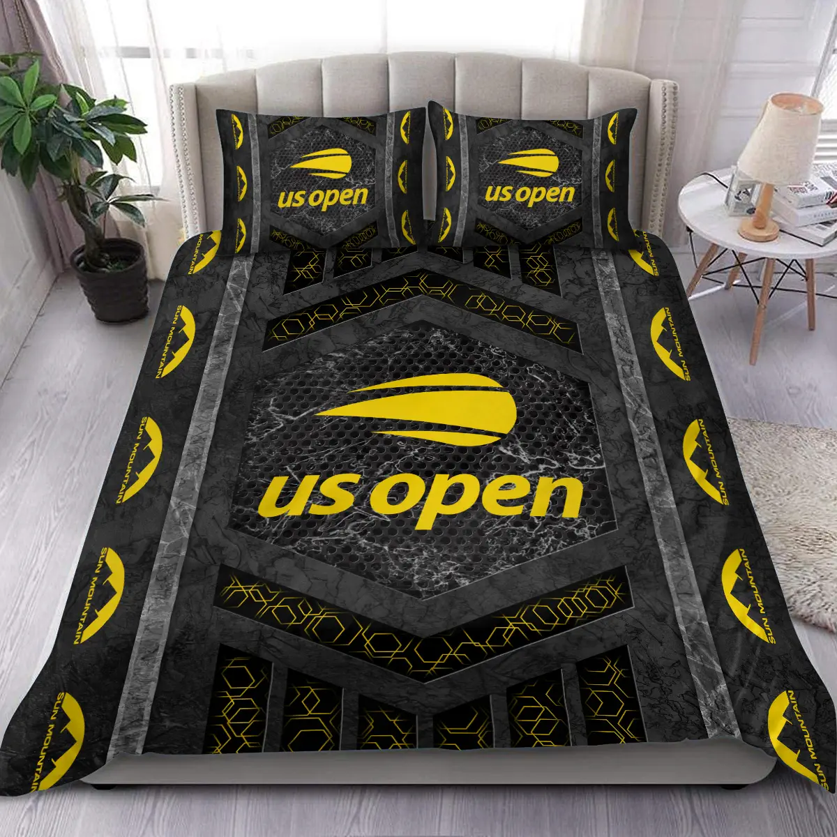 U.S. Open Tournament Sun Mountain Brand Exclusive Logo All Over Prints BLUSO231024A01SMSJT - Bedding Set